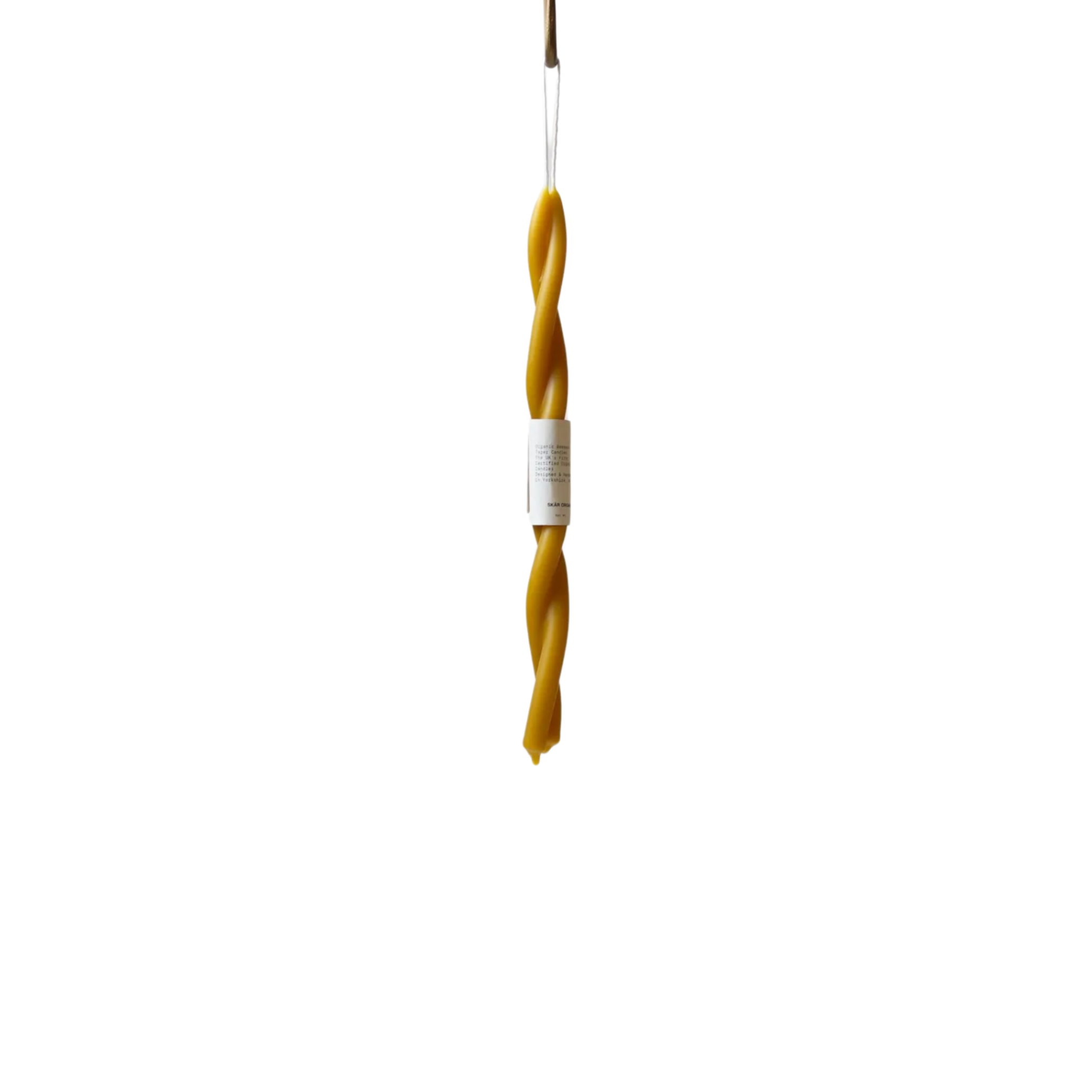Skär Organics Beeswax Twisted Candle 10"- Single